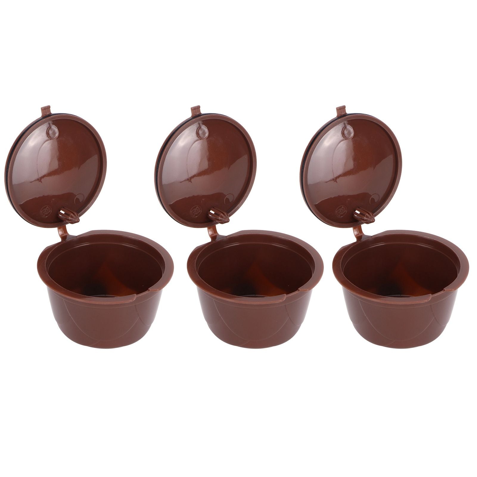 Coffee Capsules Reusable Refillable Coffee Cup Filter Kit Fit for DOLCE GUSTO Machine(Coffee 3 Capsules1 Spoon 1 Brush)