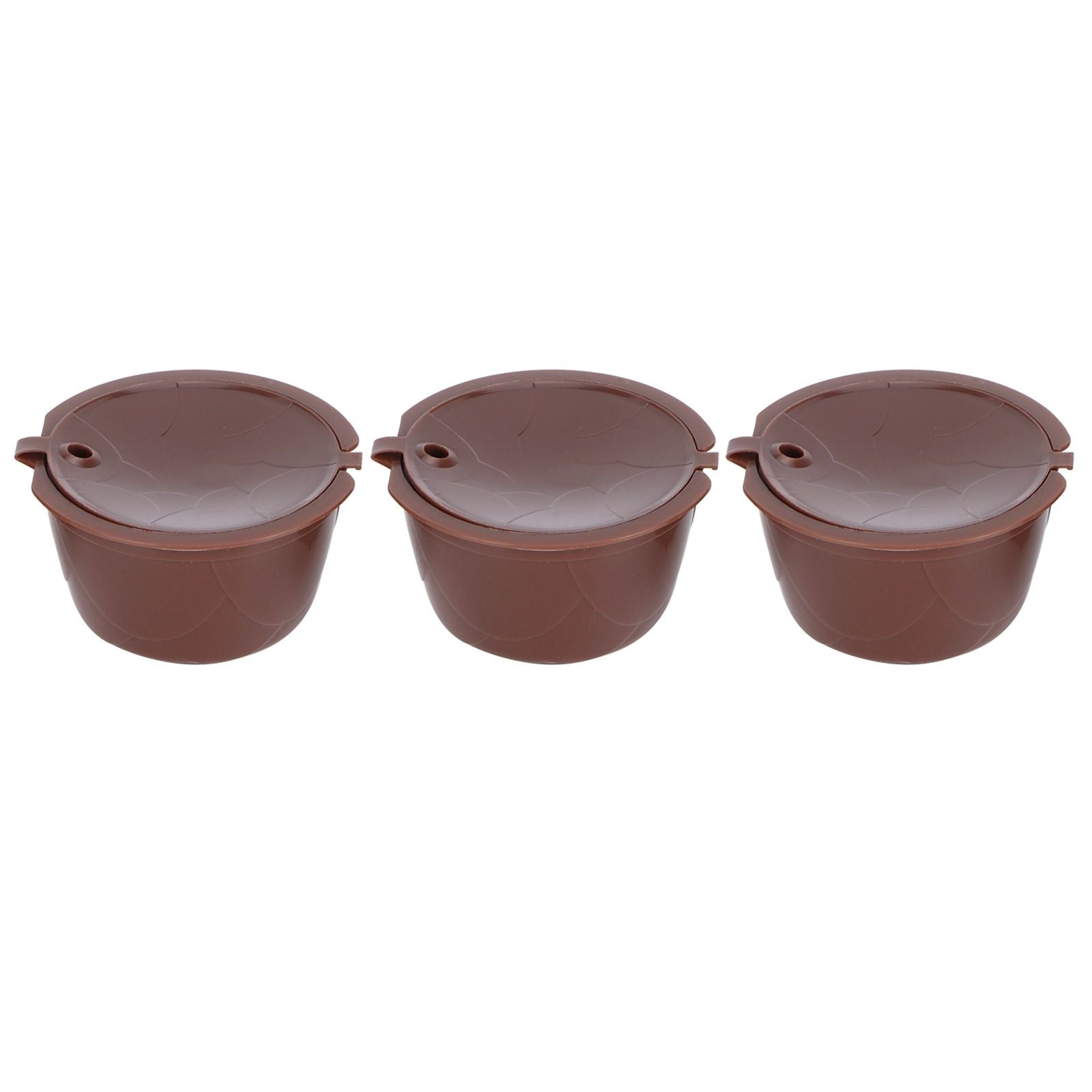 Coffee Capsules Reusable Refillable Coffee Cup Filter Kit Fit for DOLCE GUSTO Machine(Coffee 3 Capsules1 Spoon 1 Brush)