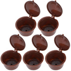 Coffee Capsules Reusable Refillable Coffee Cup Filter Kit Fit for DOLCE GUSTO Machine(Coffee 10 Capsules1 Spoon 1 Brush)