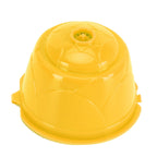 Coffee Machine Capsule Kit Reusable Coffee Filter Cup Accessories Fit for DOLCE GUSTO(Yellow 5 Capsules1 Spoon 1 Brush)