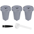 3PCS Refillable Coffee Capsule Reusable Coffee Filter Cup with Brush Spoon Set Fit for keurig
