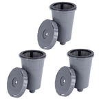 3PCS Refillable Coffee Capsule Reusable Coffee Filter Cup with Brush Spoon Set Fit for keurig