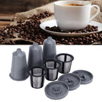 3PCS Refillable Coffee Capsule Reusable Coffee Filter Cup with Brush Spoon Set Fit for keurig