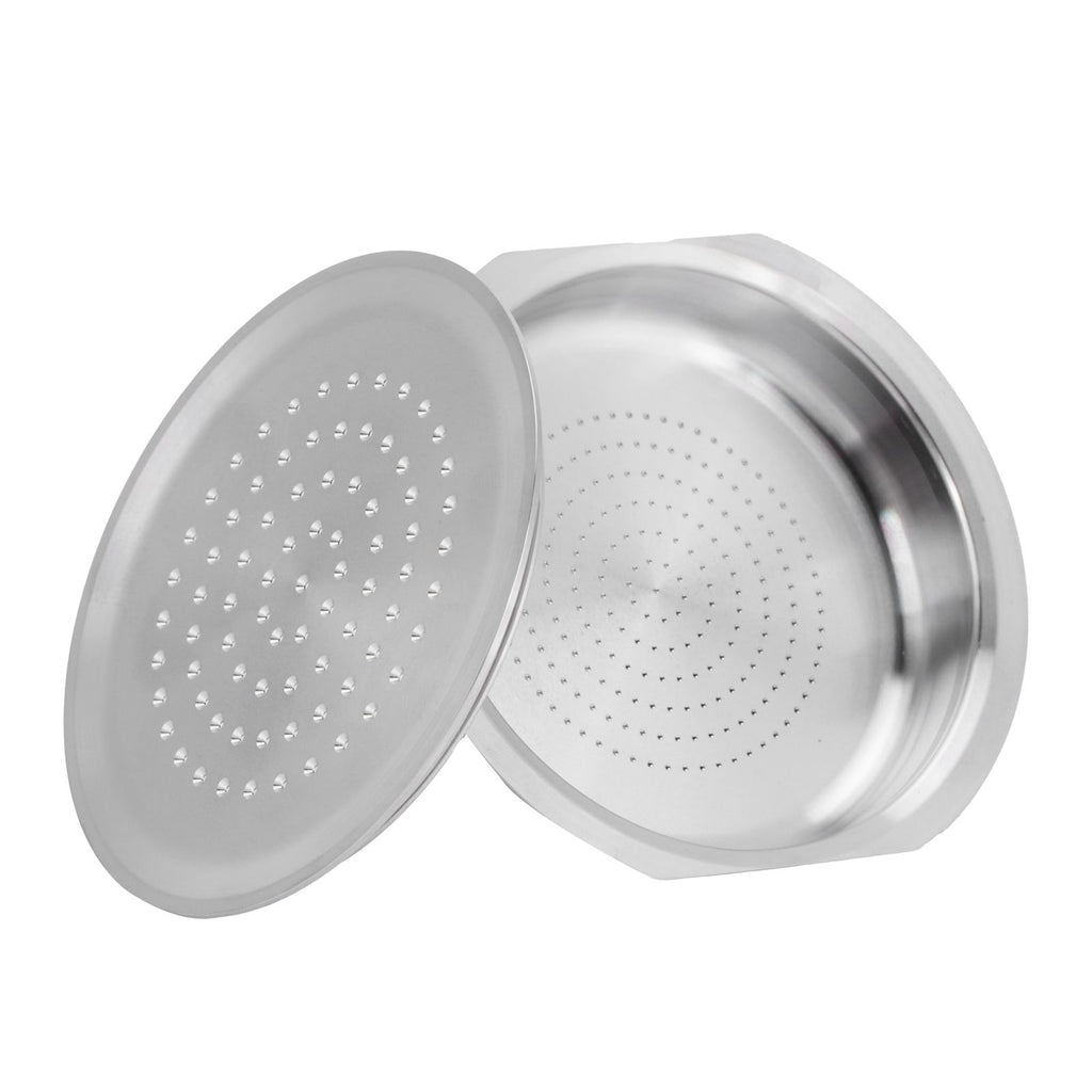 Coffee Capsule Reusable Refillable Coffee Filter Cup with Spoon Brush Fit for Senseo HD7801