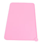 Pet Food Pad Silicone Waterproof Non Slip Bowl Drinking Feeding Mat Placemat for Dog Cat(Red )