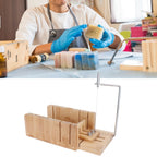 Practical Adjustable Bamboo Soap Cutter Bread Cutter Mold DIY Soap Cutting Tool
