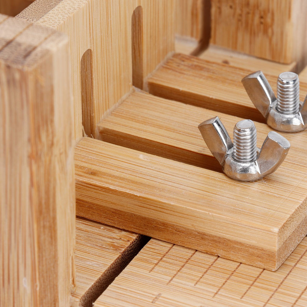 Practical Adjustable Bamboo Soap Cutter Bread Cutter Mold DIY Soap Cutting Tool
