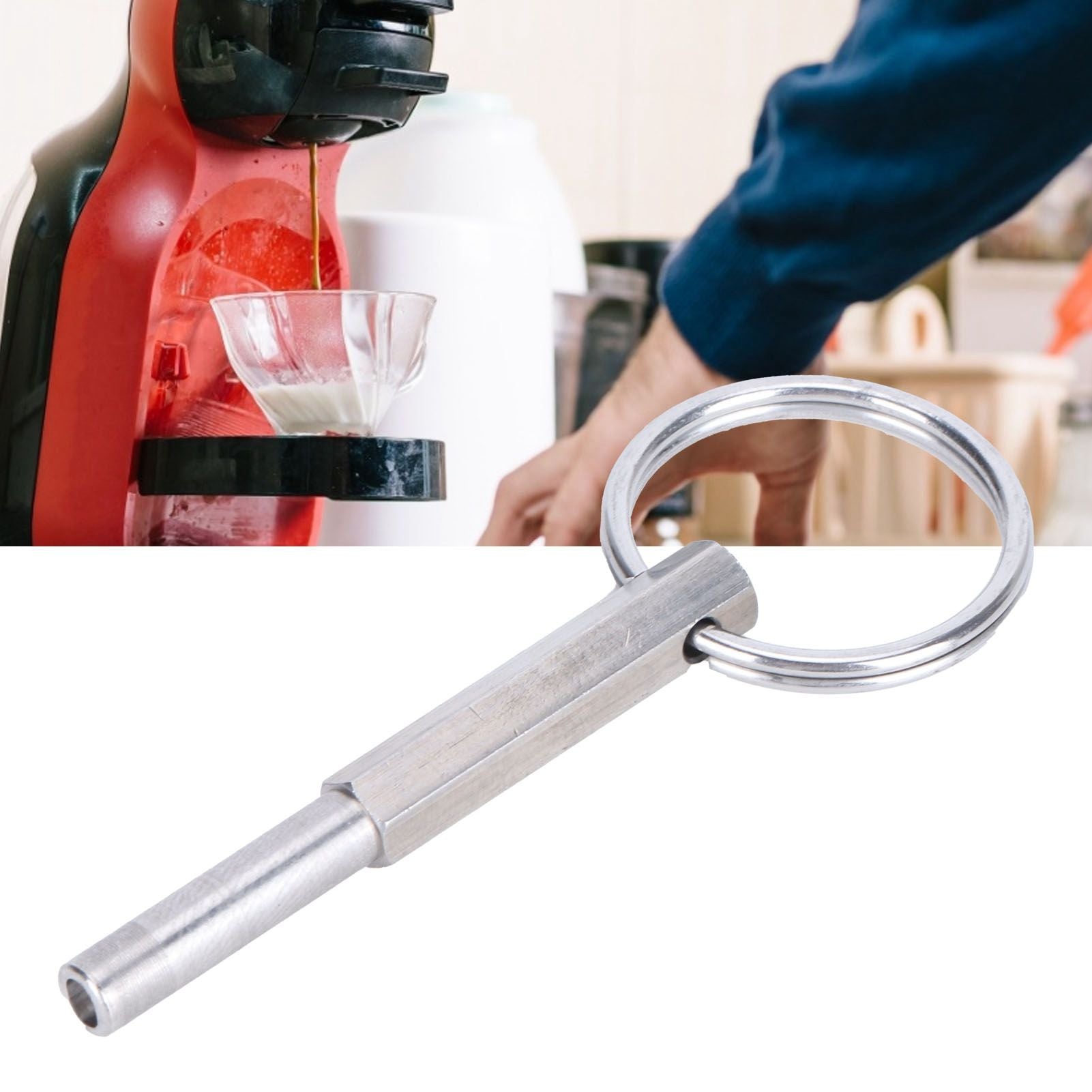 Oval Head Bit Key Portable Stainless Steel Coffee Machine Opening Repairing Tools