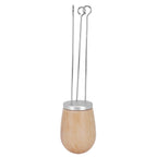 Needle Type Coffee Wooden Powder Dispenser Coffee Stirrer with Handle for Stiring CoffeeSilver