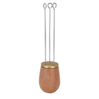 Needle Type Coffee Wooden Powder Dispenser Coffee Stirrer with Handle for Stiring CoffeeGolden