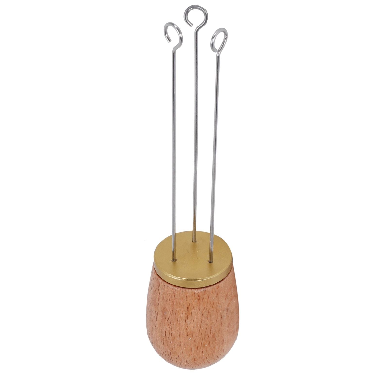 Needle Type Coffee Wooden Powder Dispenser Coffee Stirrer with Handle for Stiring CoffeeGolden