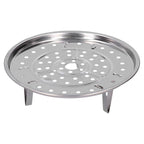 Stainless Steel Heat Resistant Steaming Rack Tripod Design Non Stick Rack for Food Cake(23.5CM )