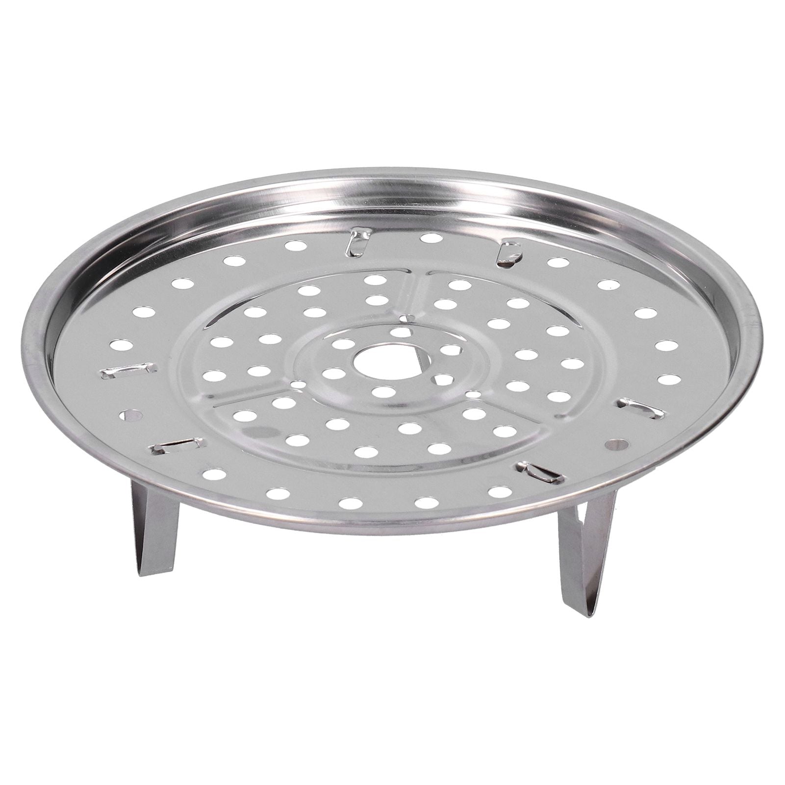 Stainless Steel Heat Resistant Steaming Rack Tripod Design Non Stick Rack for Food Cake(23.5CM )