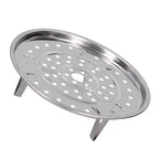 Stainless Steel Heat Resistant Steaming Rack Tripod Design Non Stick Rack for Food Cake(23.5CM )