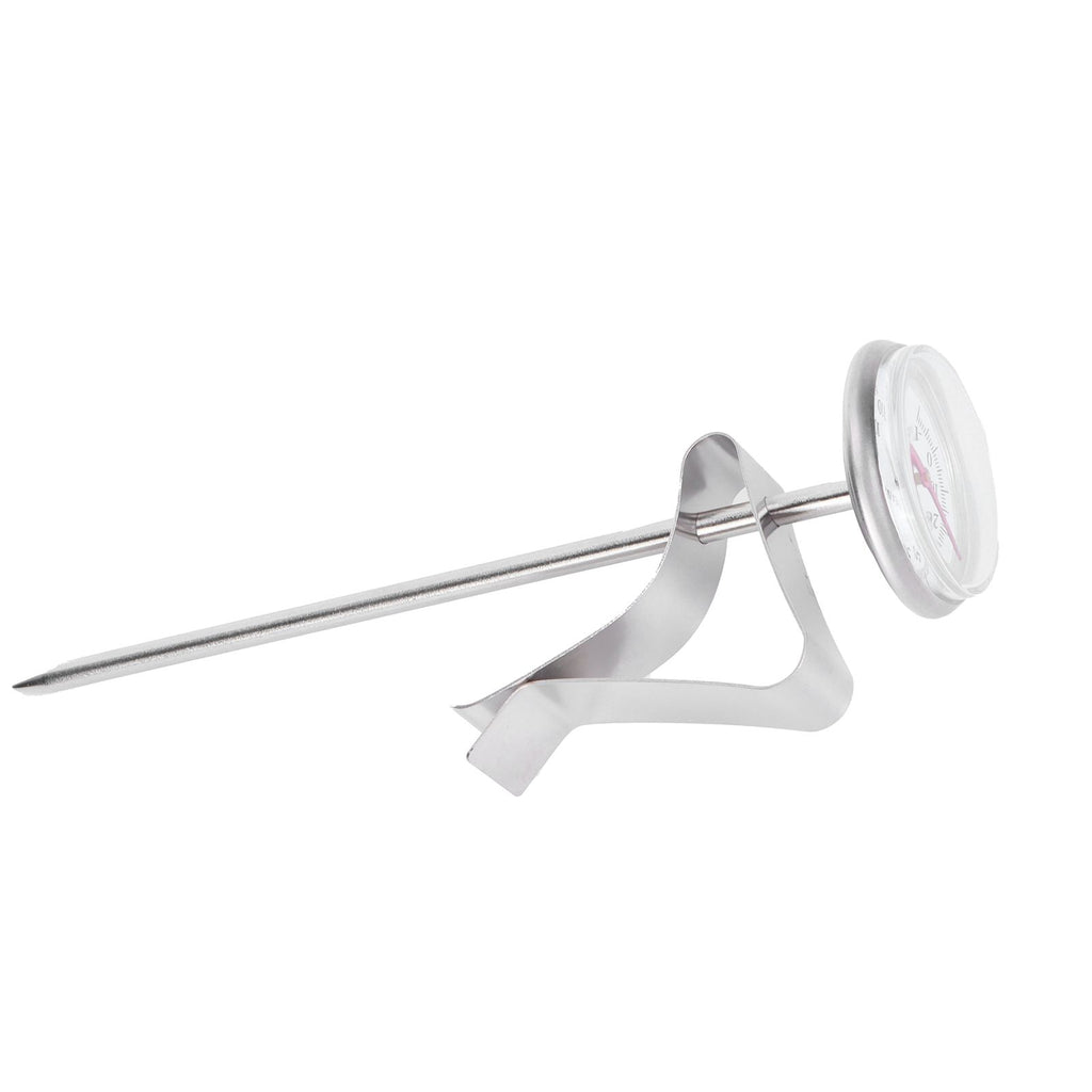 Coffee Thermometer Milk Frothing Dial Pointer Temperature Meter with Hook Kitchen Tool
