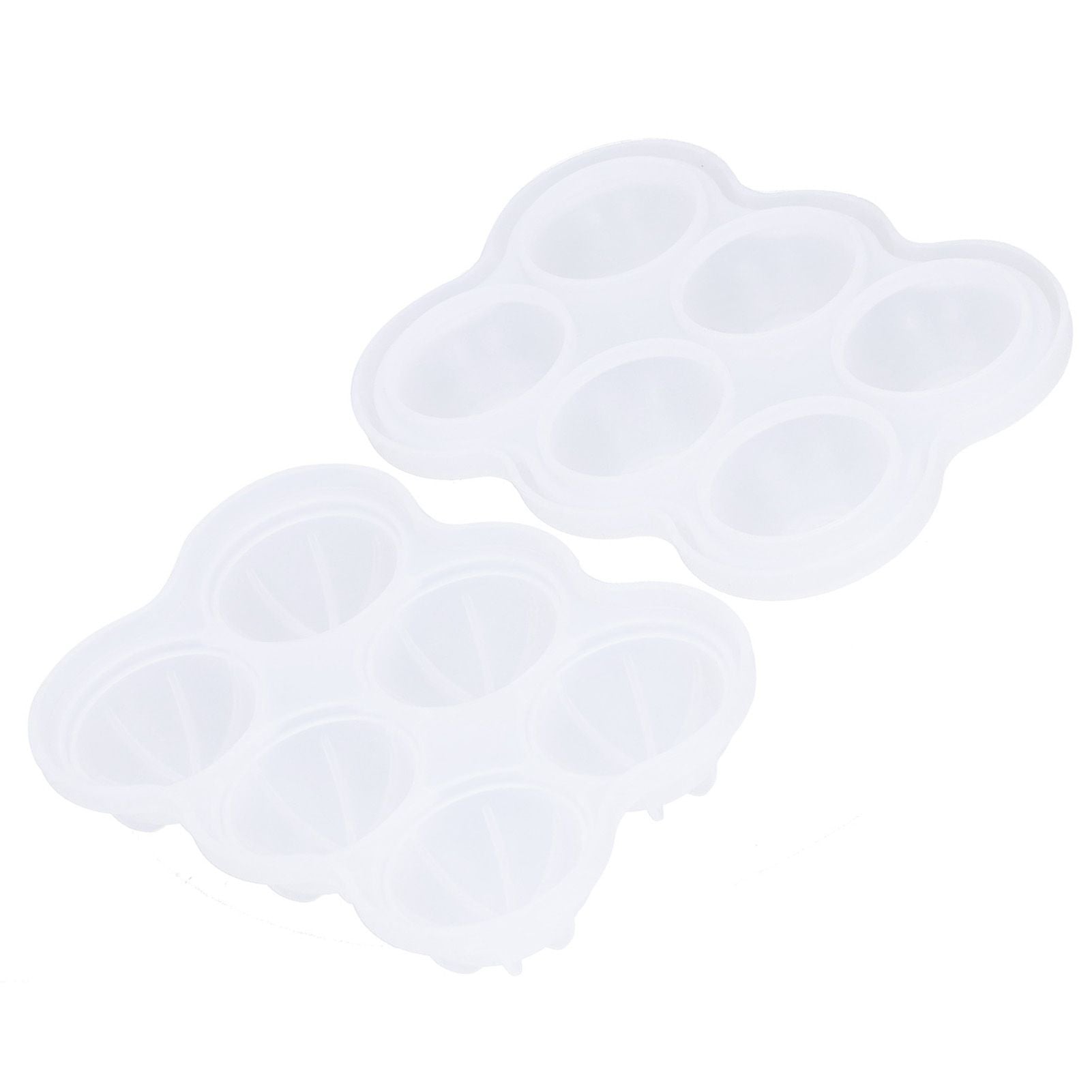 6‑Grid Silicone Ice Ball Mold with Leaking Hole Round Ice Tray for Kitchen Home Bar