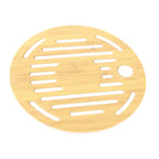 Bamboo Round Tea Tray Teapot Mat Serving Tray Drainage Water Storage Tea Set Home Supplies8in