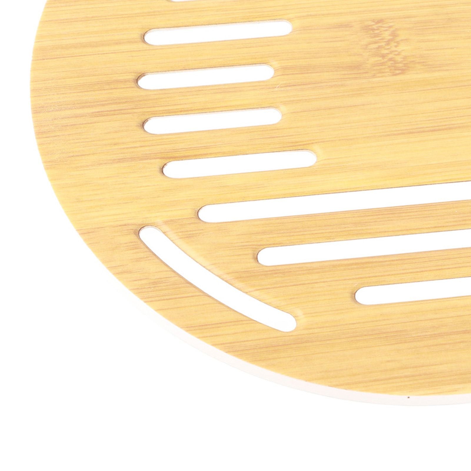 Bamboo Round Tea Tray Teapot Mat Serving Tray Drainage Water Storage Tea Set Home Supplies8in