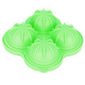 4 Hole Ice Cubes Mold Silicone Ice Ball Maker Mould Tray for Home Kitchen SuppliesGreen