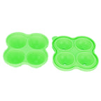 4 Hole Ice Cubes Mold Silicone Ice Ball Maker Mould Tray for Home Kitchen SuppliesGreen
