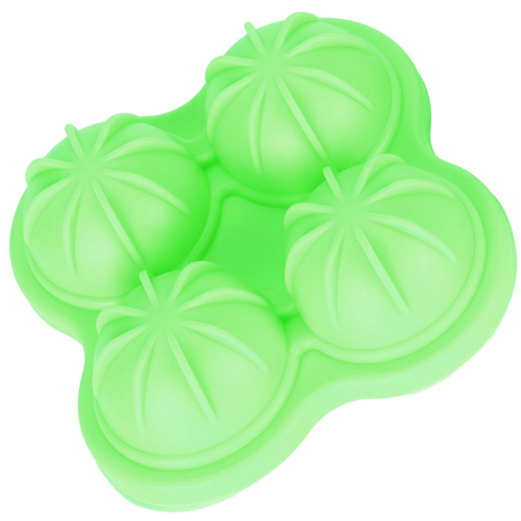 4 Hole Ice Cubes Mold Silicone Ice Ball Maker Mould Tray for Home Kitchen SuppliesGreen