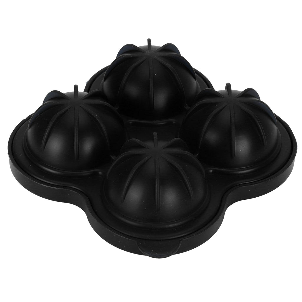 4 Hole Ice Cubes Mold Silicone Ice Ball Maker Mould Tray for Home Kitchen SuppliesBlack
