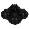 4 Hole Ice Cubes Mold Silicone Ice Ball Maker Mould Tray for Home Kitchen SuppliesBlack