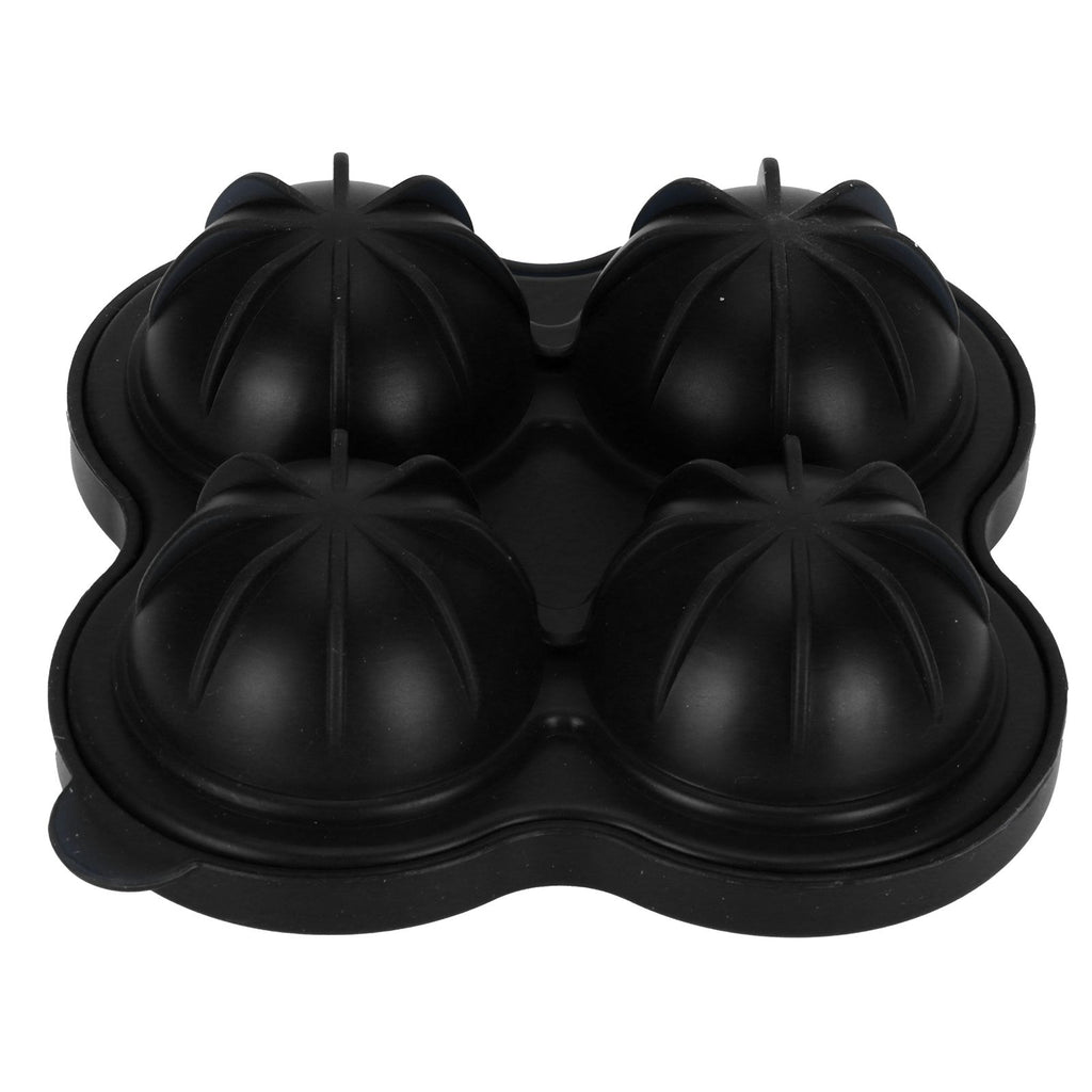 4 Hole Ice Cubes Mold Silicone Ice Ball Maker Mould Tray for Home Kitchen SuppliesBlack