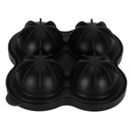 4 Hole Ice Cubes Mold Silicone Ice Ball Maker Mould Tray for Home Kitchen SuppliesBlack