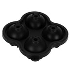 4 Hole Ice Cubes Mold Silicone Ice Ball Maker Mould Tray for Home Kitchen SuppliesBlack