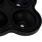 4 Hole Ice Cubes Mold Silicone Ice Ball Maker Mould Tray for Home Kitchen SuppliesBlack