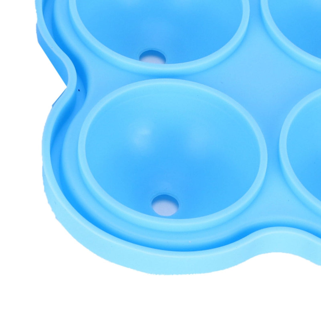 4 Hole Ice Cubes Mold Silicone Ice Ball Maker Mould Tray for Home Kitchen SuppliesSky Blue