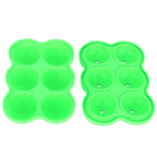 6-Grid Ice Ball Maker Reusable Silicone Ice Ball Mold Tray for Home Kitchen Bar UseGreen