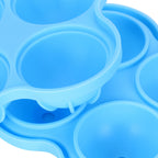 6-Grid Ice Ball Maker Reusable Silicone Ice Ball Mold Tray for Home Kitchen Bar UseSky Blue