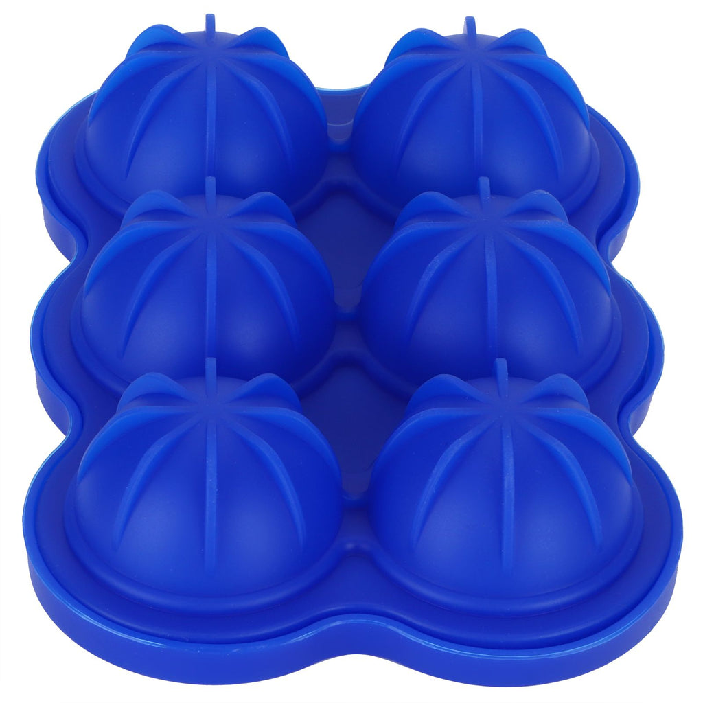6-Grid Ice Ball Maker Reusable Silicone Ice Ball Mold Tray for Home Kitchen Bar UseDark Blue