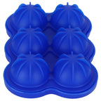 6-Grid Ice Ball Maker Reusable Silicone Ice Ball Mold Tray for Home Kitchen Bar UseDark Blue