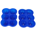 6-Grid Ice Ball Maker Reusable Silicone Ice Ball Mold Tray for Home Kitchen Bar UseDark Blue