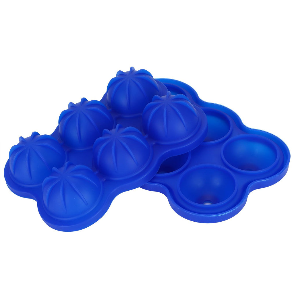 6-Grid Ice Ball Maker Reusable Silicone Ice Ball Mold Tray for Home Kitchen Bar UseDark Blue