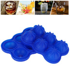 6-Grid Ice Ball Maker Reusable Silicone Ice Ball Mold Tray for Home Kitchen Bar UseDark Blue