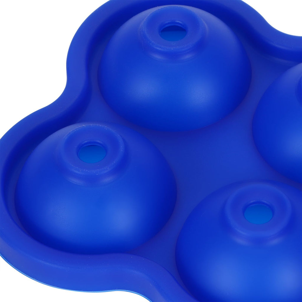 6-Grid Ice Ball Maker Reusable Silicone Ice Ball Mold Tray for Home Kitchen Bar UseDark Blue