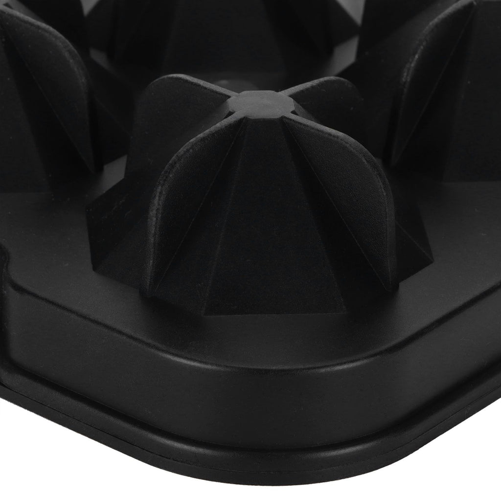 4Grid Ice Mold Reusable DiamondShape Ice Cubes Maker Tray Home Kitchen Supplies(Black )