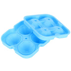 4Grid Ice Mold Reusable DiamondShape Ice Cubes Maker Tray Home Kitchen Supplies(Blue )