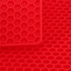 Insulation Pad Food Grade Silicone Pad AntiScalding Thickened Microwave Oven Mat for Kitchen Use(Red )