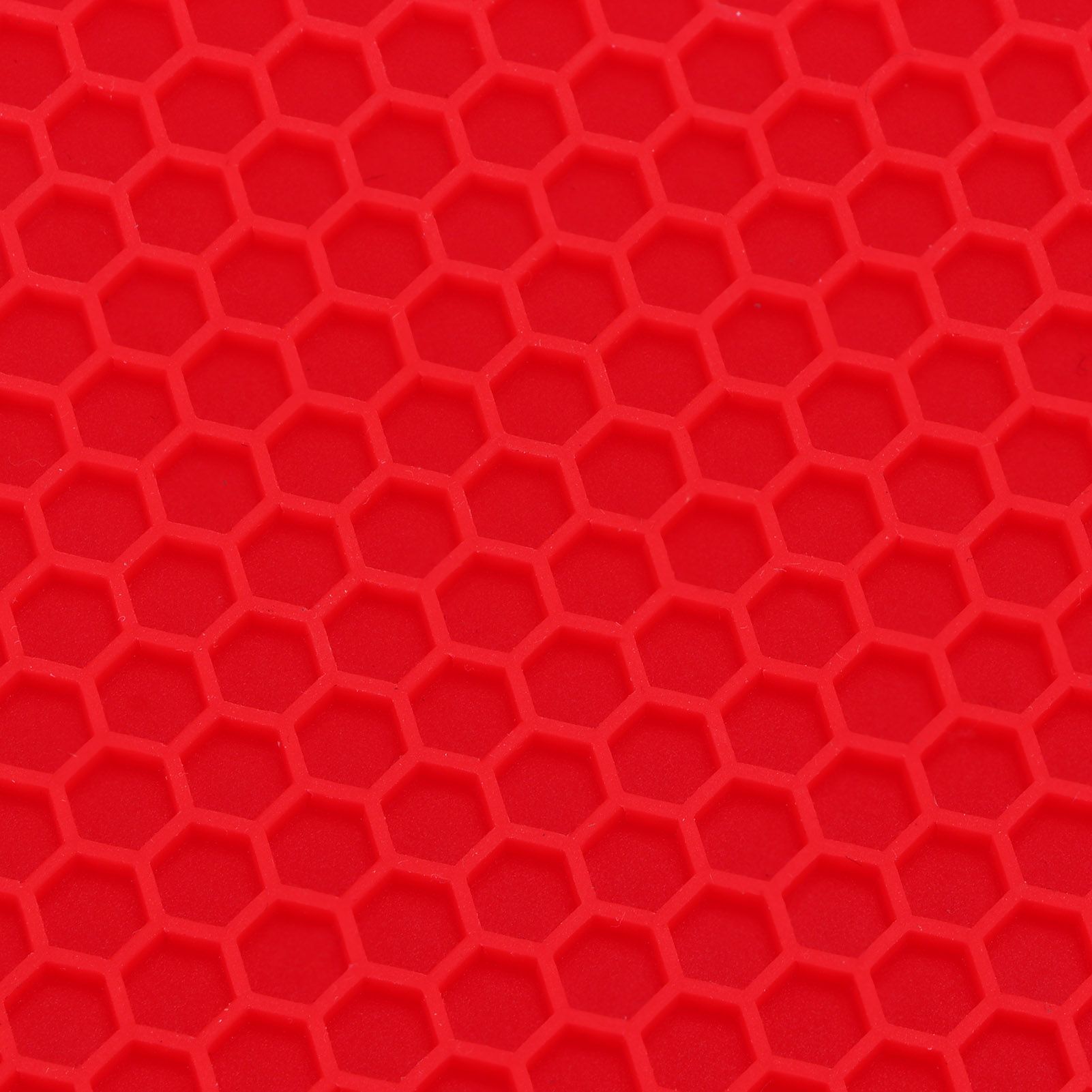Insulation Pad Food Grade Silicone Pad AntiScalding Thickened Microwave Oven Mat for Kitchen Use(Red )