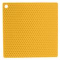 Insulation Pad Food Grade Silicone Pad AntiScalding Thickened Microwave Oven Mat for Kitchen Use(Yellow )