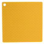 Insulation Pad Food Grade Silicone Pad AntiScalding Thickened Microwave Oven Mat for Kitchen Use(Yellow )