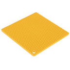 Insulation Pad Food Grade Silicone Pad AntiScalding Thickened Microwave Oven Mat for Kitchen Use(Yellow )