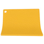 Insulation Pad Food Grade Silicone Pad AntiScalding Thickened Microwave Oven Mat for Kitchen Use(Yellow )