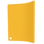 Insulation Pad Food Grade Silicone Pad AntiScalding Thickened Microwave Oven Mat for Kitchen Use(Yellow )