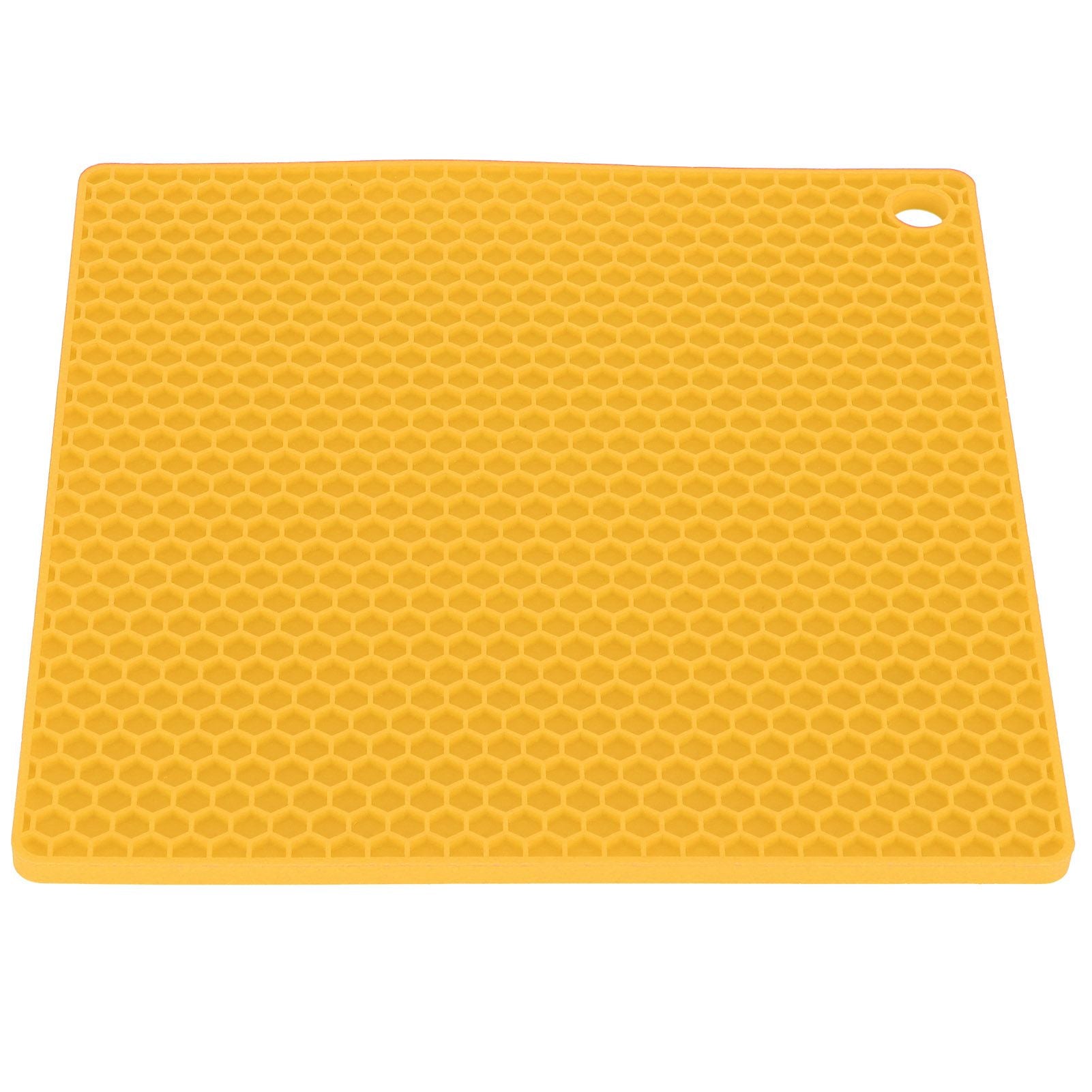 Insulation Pad Food Grade Silicone Pad AntiScalding Thickened Microwave Oven Mat for Kitchen Use(Yellow )
